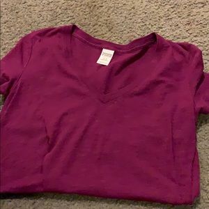 pink v neck